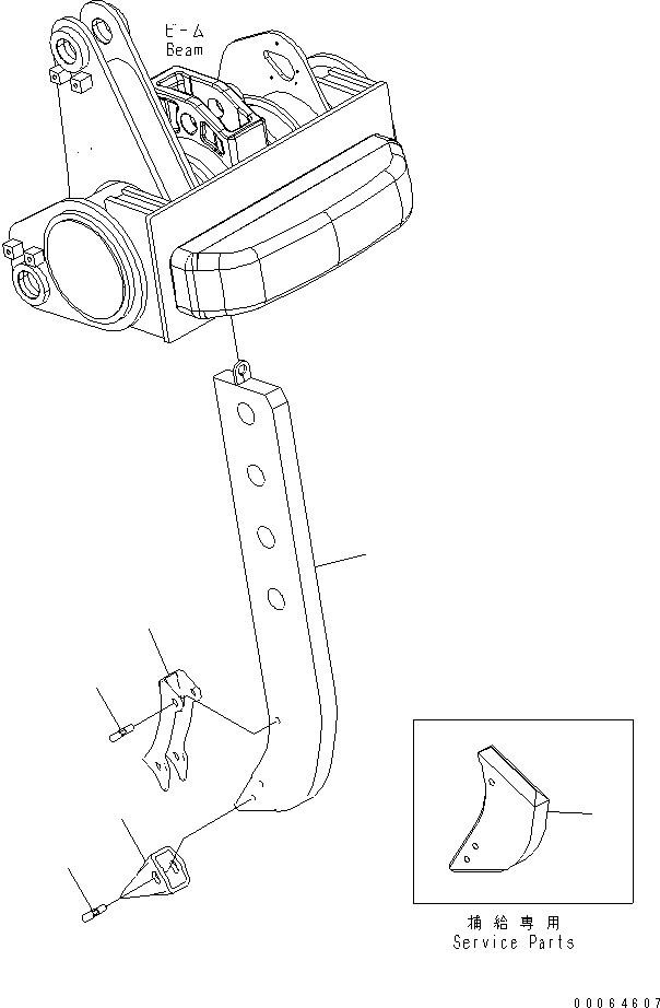 Схема запчастей Komatsu D155A-6 - РЫХЛИТЕЛЬ SHANK И POINT (ДЛЯ ГИГАНТСК. РЫХЛИТ И БОЛЬШ. SHANK)(№8-) РАБОЧЕЕ ОБОРУДОВАНИЕ