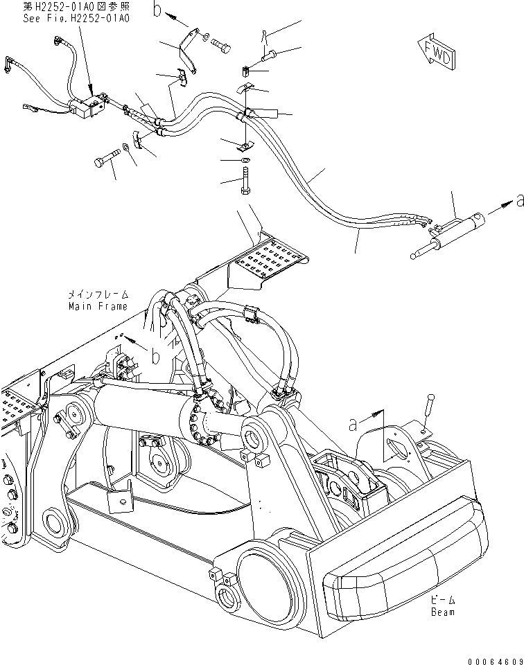 Схема запчастей Komatsu D155A-6 - ЦИЛИНДР СТОПОРН. ПАЛЬЦА И ТРУБЫ (ДЛЯ БОЛЬШ. SHANK)(№8-) РАБОЧЕЕ ОБОРУДОВАНИЕ