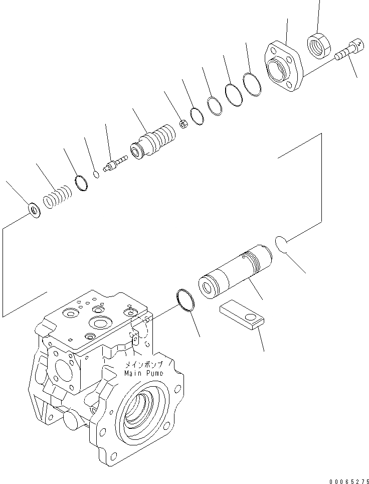 Схема запчастей Komatsu D155A-6 - ГИДР. НАСОС. (/7)(№8-) ОСНОВН. КОМПОНЕНТЫ И РЕМКОМПЛЕКТЫ