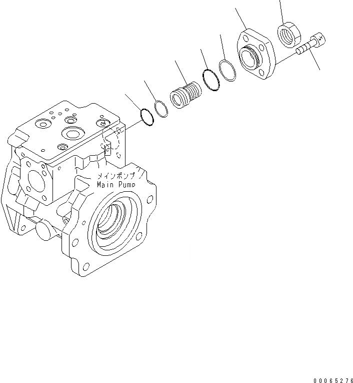 Схема запчастей Komatsu D155A-6 - ГИДР. НАСОС. (/7)(№8-) ОСНОВН. КОМПОНЕНТЫ И РЕМКОМПЛЕКТЫ