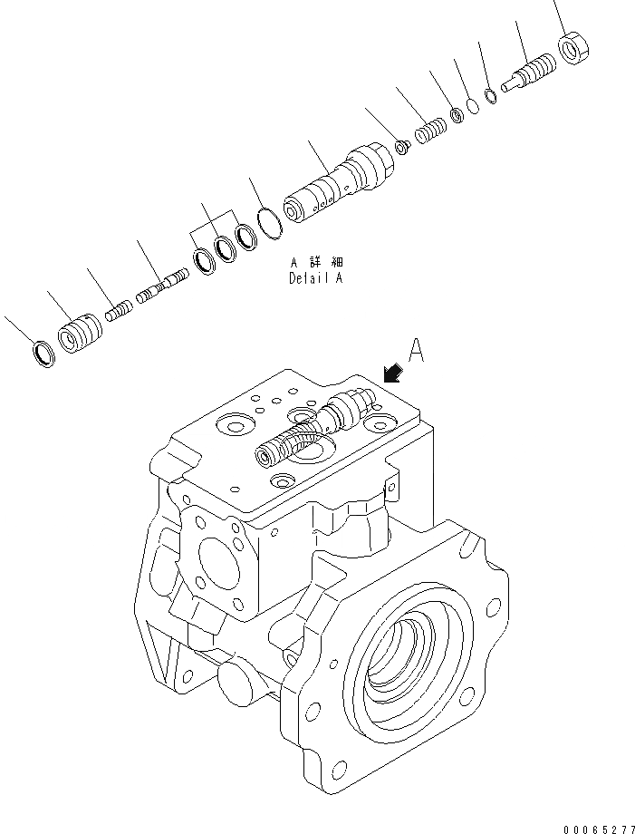 Схема запчастей Komatsu D155A-6 - ГИДР. НАСОС. (/7)(№8-) ОСНОВН. КОМПОНЕНТЫ И РЕМКОМПЛЕКТЫ