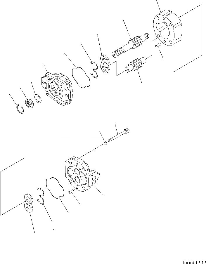 Схема запчастей Komatsu D155A-6 - ПРОДУВОЧН. НАСОС(№8-) ОСНОВН. КОМПОНЕНТЫ И РЕМКОМПЛЕКТЫ