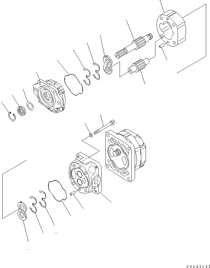 Схема запчастей Komatsu D155A-6 - СИЛОВАЯ ПЕРЕДАЧА¤СМАЗКА НАСОС (/)(№8-) ОСНОВН. КОМПОНЕНТЫ И РЕМКОМПЛЕКТЫ