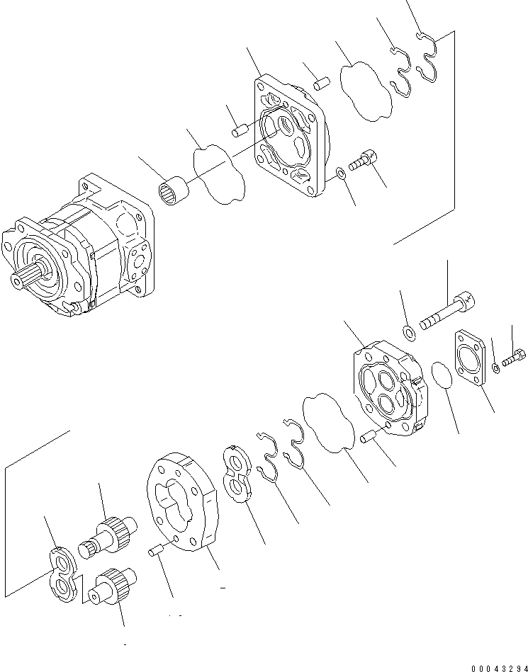 Схема запчастей Komatsu D155A-6 - СИЛОВАЯ ПЕРЕДАЧА¤СМАЗКА НАСОС (/)(№8-) ОСНОВН. КОМПОНЕНТЫ И РЕМКОМПЛЕКТЫ