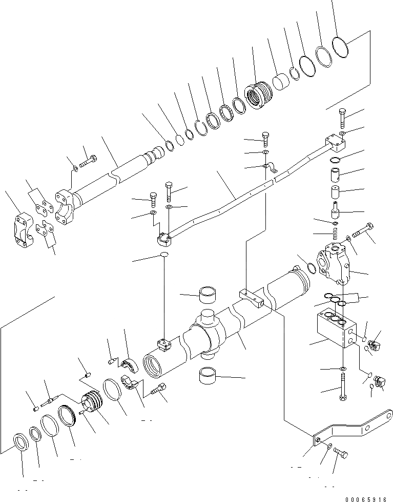 Схема запчастей Komatsu D155A-6 - ЦИЛИНДР ПОДЪЕМА ОТВАЛА(№8-) ОСНОВН. КОМПОНЕНТЫ И РЕМКОМПЛЕКТЫ