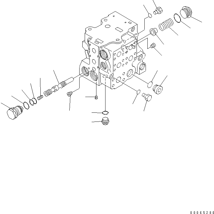 Схема запчастей Komatsu D155A-6 - УПРАВЛЯЮЩ. КЛАПАН (4-Х СЕКЦИОНН.) (/9)(№8-) ОСНОВН. КОМПОНЕНТЫ И РЕМКОМПЛЕКТЫ