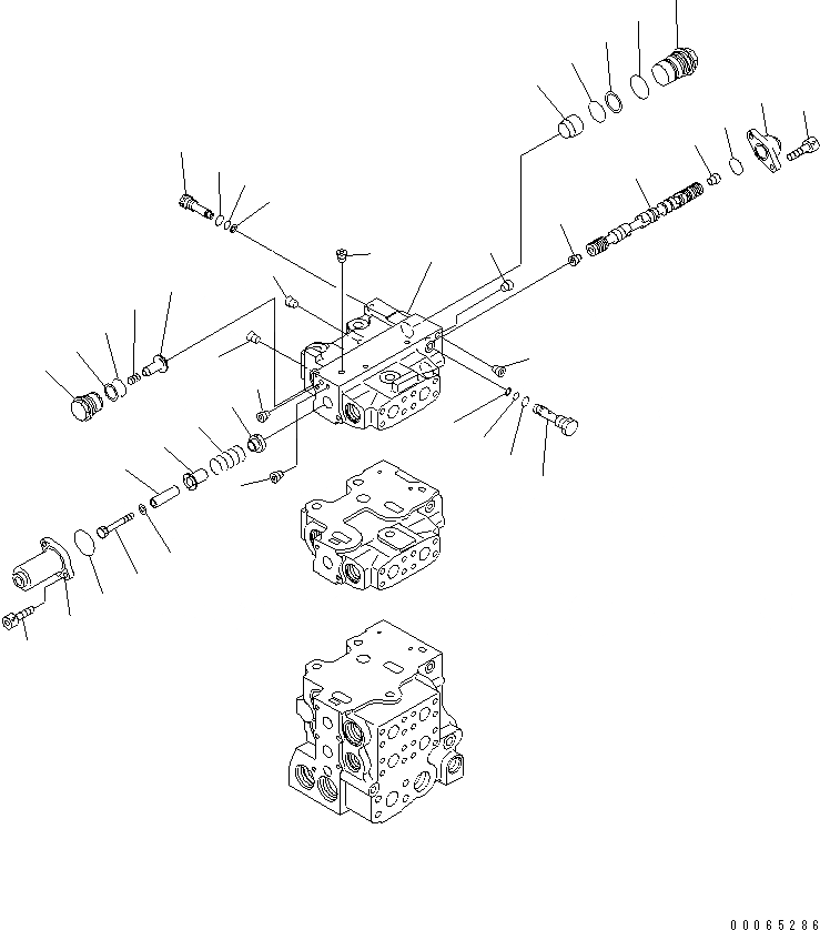 Схема запчастей Komatsu D155A-6 - УПРАВЛЯЮЩ. КЛАПАН (4-Х СЕКЦИОНН.) (8/9)(№8-) ОСНОВН. КОМПОНЕНТЫ И РЕМКОМПЛЕКТЫ
