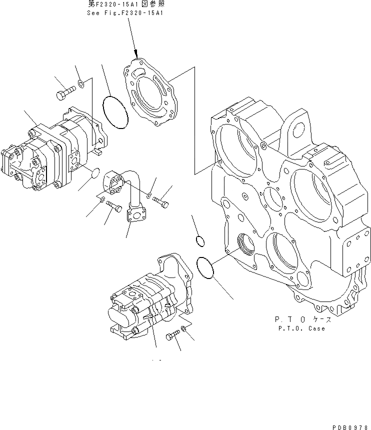 Схема запчастей Komatsu D155AX-3 - WER ЛИНИЯ ТРУБЫ СИЛОВАЯ ПЕРЕДАЧА И КОНЕЧНАЯ ПЕРЕДАЧА