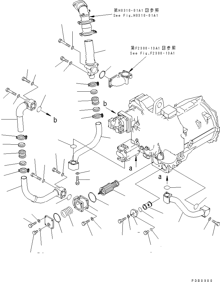 Схема запчастей Komatsu D155AX-3 - СИЛОВАЯ ЛИНИЯ (ВСАСЫВ.) СИЛОВАЯ ПЕРЕДАЧА И КОНЕЧНАЯ ПЕРЕДАЧА