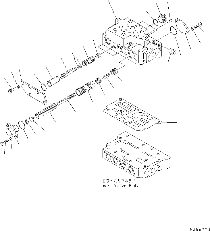 Схема запчастей Komatsu D155AX-3 - ТРАНСМИССИЯ (УПРАВЛЯЮЩ. КЛАПАН) СИЛОВАЯ ПЕРЕДАЧА И КОНЕЧНАЯ ПЕРЕДАЧА