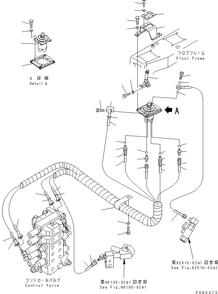 Схема запчастей Komatsu D155AX-3 - ОТВАЛ УПРАВЛ-Е¤ ПОВОРОТНЫЙ ОТВАЛ (P.P.C. КЛАПАН И ТРУБЫ)(№79-) КАБИНА ОПЕРАТОРА И СИСТЕМА УПРАВЛЕНИЯ