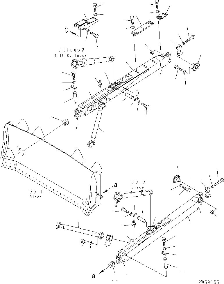 Схема запчастей Komatsu D155AX-3 - DOZER РАМА (МОРОЗОУСТОЙЧИВ. СПЕЦ-Я.СПЕЦ-Я.) РАБОЧЕЕ ОБОРУДОВАНИЕ