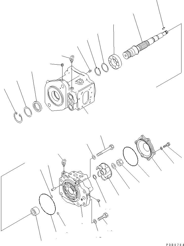 Схема запчастей Komatsu D155AX-3 - H.S.S. НАСОС (/) ОСНОВН. КОМПОНЕНТЫ И РЕМКОМПЛЕКТЫ