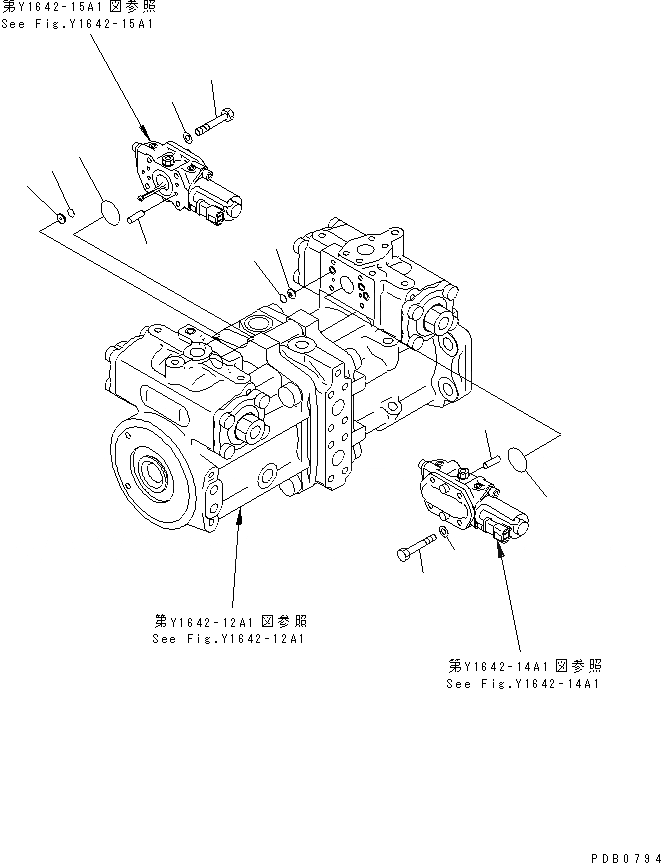 Схема запчастей Komatsu D155AX-3 - H.M.T. МОТОР (/) ОСНОВН. КОМПОНЕНТЫ И РЕМКОМПЛЕКТЫ