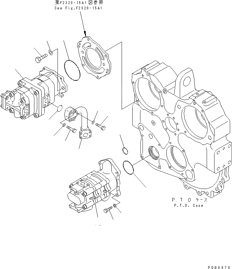 Схема запчастей Komatsu D155AX-3 - WER ЛИНИЯ ТРУБЫ СИЛОВАЯ ПЕРЕДАЧА И КОНЕЧНАЯ ПЕРЕДАЧА