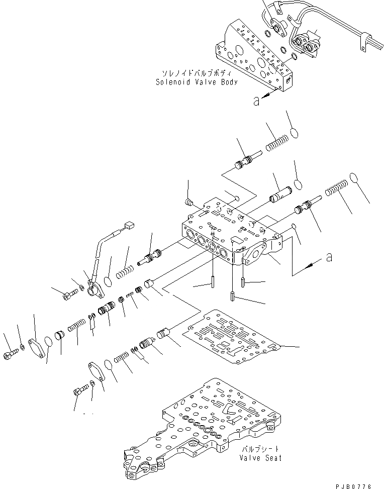 Схема запчастей Komatsu D155AX-3 - ТРАНСМИССИЯ (MODULATING КЛАПАН) СИЛОВАЯ ПЕРЕДАЧА И КОНЕЧНАЯ ПЕРЕДАЧА