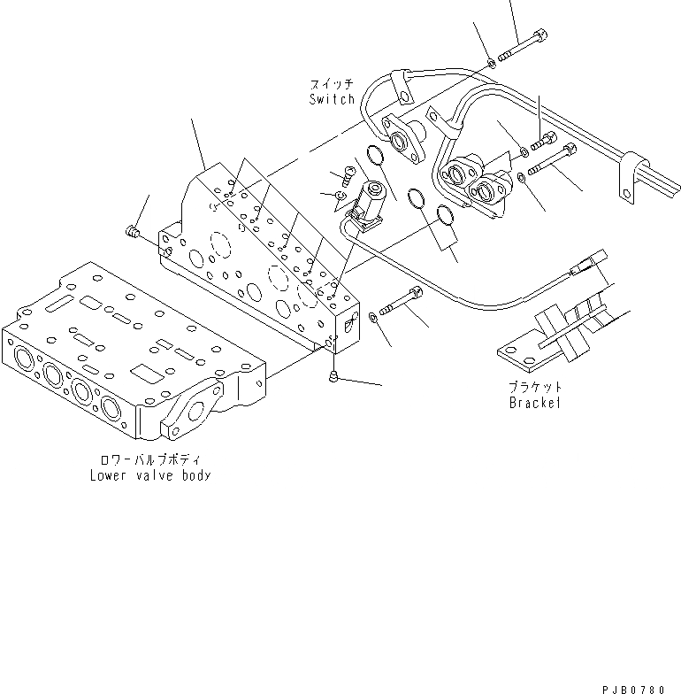 Схема запчастей Komatsu D155AX-3 - ТРАНСМИССИЯ (СОЛЕНОИДНЫЙ КЛАПАН) СИЛОВАЯ ПЕРЕДАЧА И КОНЕЧНАЯ ПЕРЕДАЧА