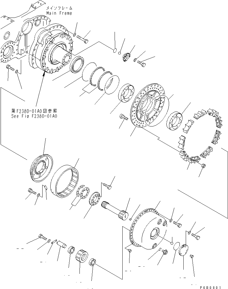 Схема запчастей Komatsu D155AX-3 - КОНЕЧНАЯ ПЕРЕДАЧА¤ ЛЕВ. (ЗВЕЗДОЧКА ВТУЛКА И НЕСУЩИЙ ЭЛЕМЕНТ) СИЛОВАЯ ПЕРЕДАЧА И КОНЕЧНАЯ ПЕРЕДАЧА