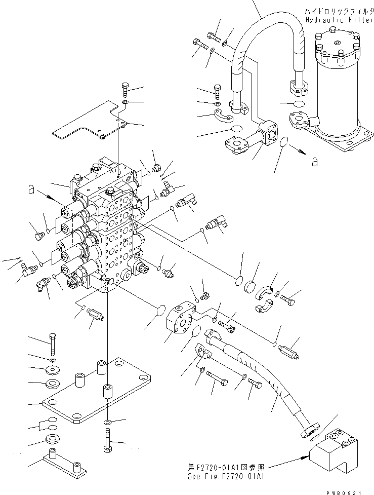 Схема запчастей Komatsu D155AX-3 - C.L.S.S. КЛАПАН ГИДРАВЛИКА