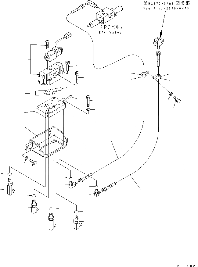 Схема запчастей Komatsu D155AX-3 - PITCH КЛАПАН ГИДРАВЛИКА