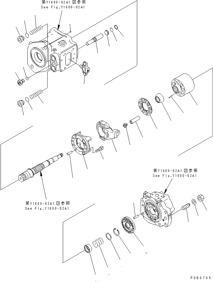 Схема запчастей Komatsu D155AX-3 - H.S.S. НАСОС (/) ОСНОВН. КОМПОНЕНТЫ И РЕМКОМПЛЕКТЫ