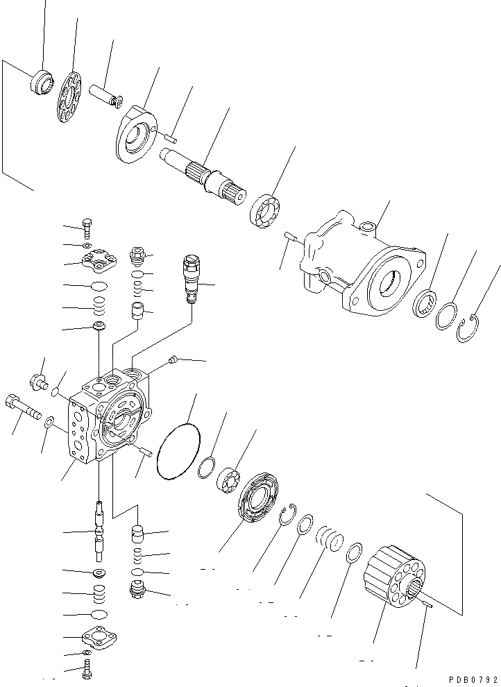 Схема запчастей Komatsu D155AX-3 - H.S.S. МОТОР (/) ОСНОВН. КОМПОНЕНТЫ И РЕМКОМПЛЕКТЫ