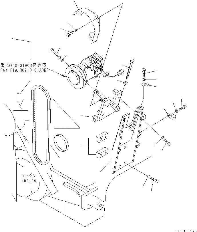 Схема запчастей Komatsu D155AX-5 - КОМПРЕССОР КОМПОНЕНТЫ(№7-) КОМПОНЕНТЫ ДВИГАТЕЛЯ