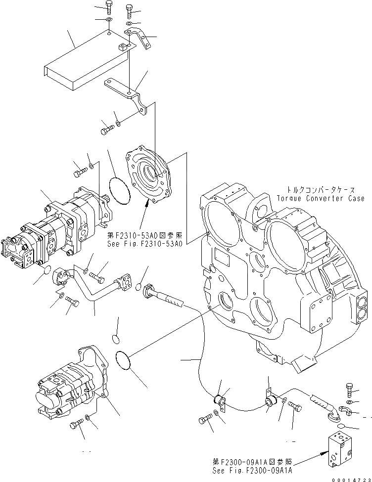 Схема запчастей Komatsu D155AX-5 - WER ЛИНИЯ ТРУБЫ(№7-) СИЛОВАЯ ПЕРЕДАЧА И КОНЕЧНАЯ ПЕРЕДАЧА