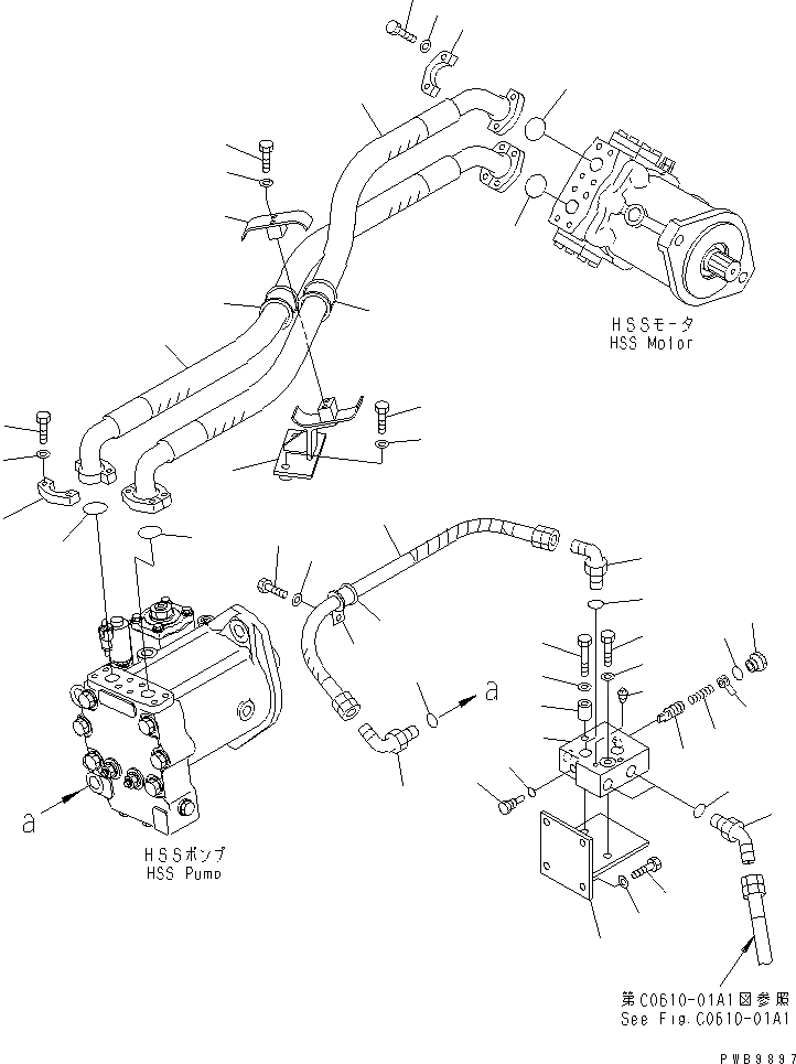 Схема запчастей Komatsu D155AX-5 - ГИДРОЛИНИЯ (/)(№7-7999) СИЛОВАЯ ПЕРЕДАЧА И КОНЕЧНАЯ ПЕРЕДАЧА