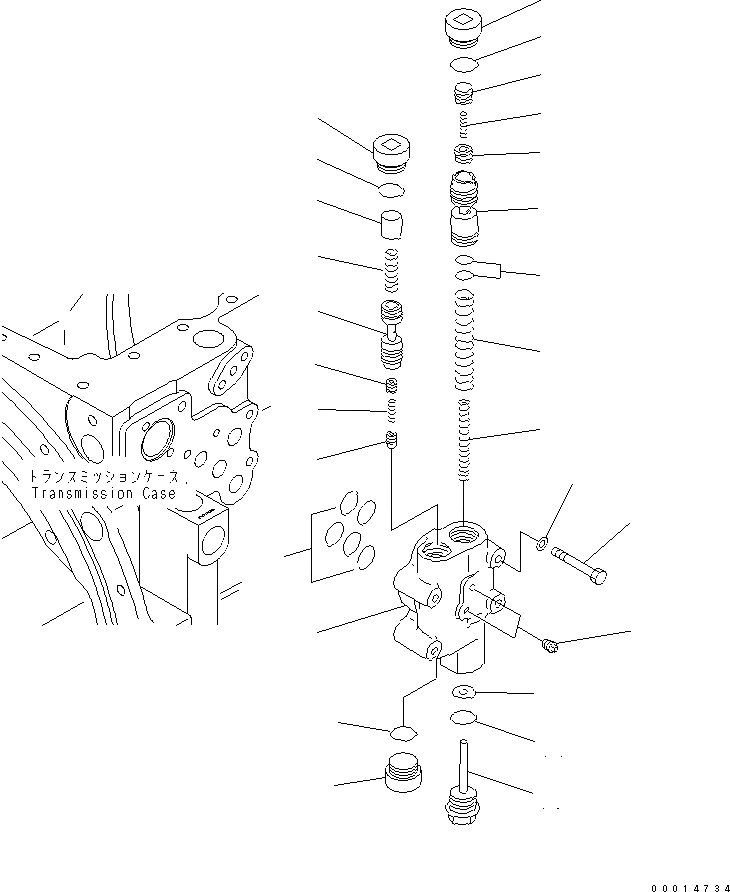 Схема запчастей Komatsu D155AX-5 - ТРАНСМИССИЯ ОСНОВН. РАЗГРУЗ. КЛАПАН(№7-) СИЛОВАЯ ПЕРЕДАЧА И КОНЕЧНАЯ ПЕРЕДАЧА
