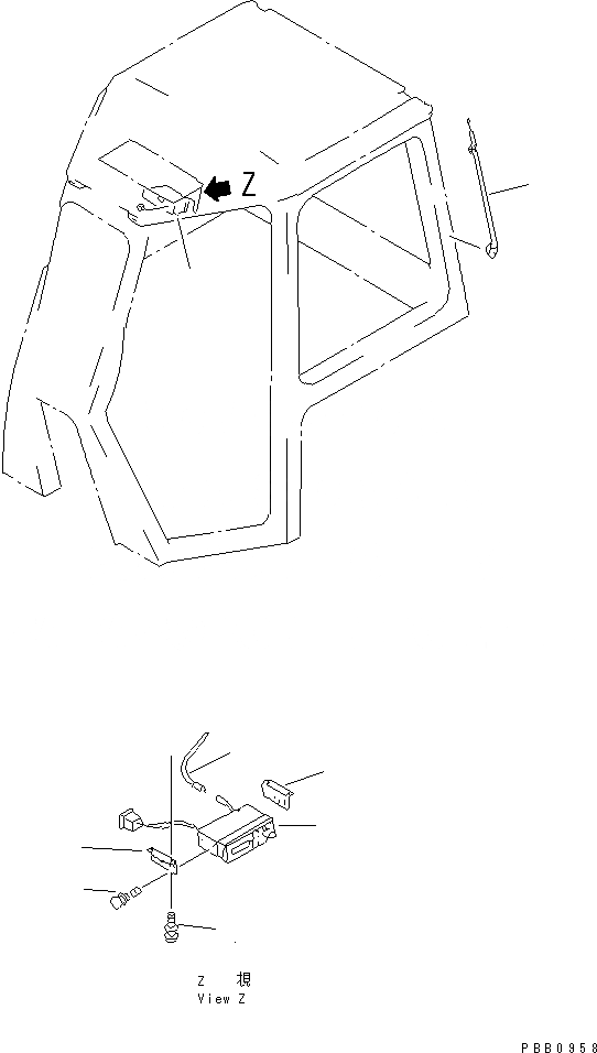 Схема запчастей Komatsu D155AX-5 - КАБИНА (AM РАДИО)(№7-7999) КАБИНА ОПЕРАТОРА И СИСТЕМА УПРАВЛЕНИЯ