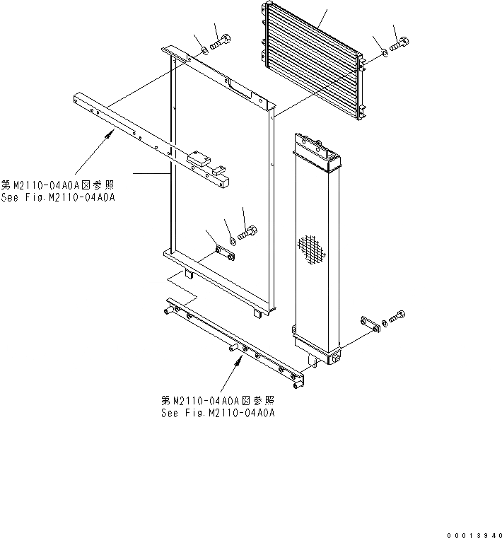 Схема запчастей Komatsu D155AX-5 - КОНДЕНСАТОР(№7-) ЧАСТИ КОРПУСА