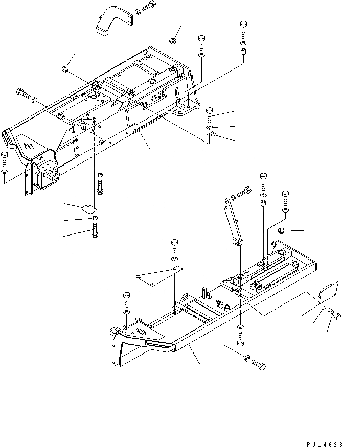 Схема запчастей Komatsu D155AX-5 - КРЫЛО (НИЗ. NOISE) (ДЛЯ УГОЛЬН. DOZER)(№77-7999) ЧАСТИ КОРПУСА
