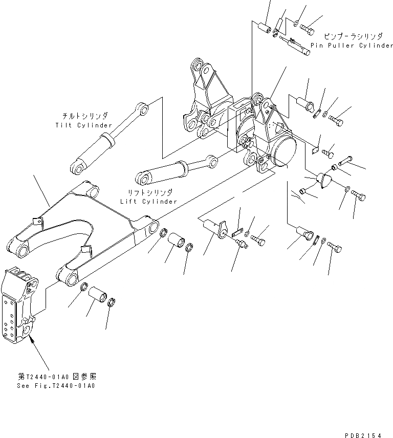 Схема запчастей Komatsu D155AX-5 - РЫХЛИТЕЛЬ (ДЛЯ ГИГАНТСК. РЫХЛИТ) РАБОЧЕЕ ОБОРУДОВАНИЕ