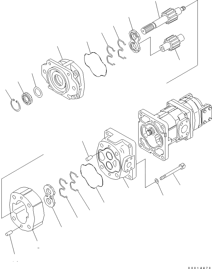 Схема запчастей Komatsu D155AX-5 - ГИДР. НАСОС. (/) (СИЛОВАЯ ЛИНИЯ)(№7-) ОСНОВН. КОМПОНЕНТЫ И РЕМКОМПЛЕКТЫ