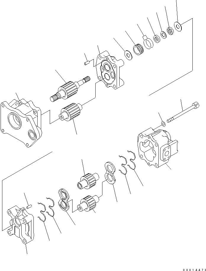 Схема запчастей Komatsu D155AX-5 - ПРОДУВОЧН. НАСОС(№7-) ОСНОВН. КОМПОНЕНТЫ И РЕМКОМПЛЕКТЫ
