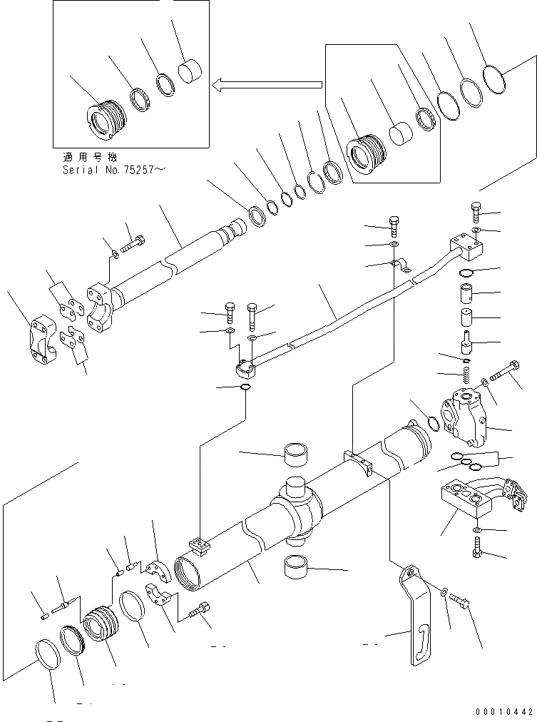 Схема запчастей Komatsu D155AX-5 - ЦИЛИНДР ПОДЪЕМА ОТВАЛА ОСНОВН. КОМПОНЕНТЫ И РЕМКОМПЛЕКТЫ