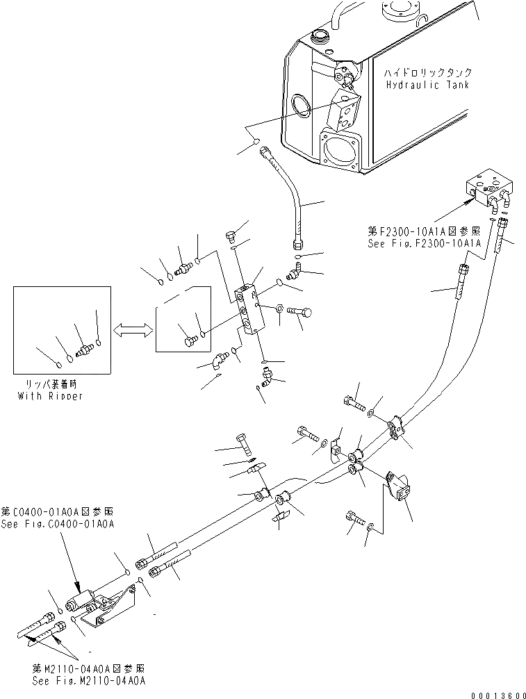 Схема запчастей Komatsu D155AX-5 - ГИДРАВЛ МАСЛ. ЛИНИЯ(№7-) СИСТЕМА ОХЛАЖДЕНИЯ