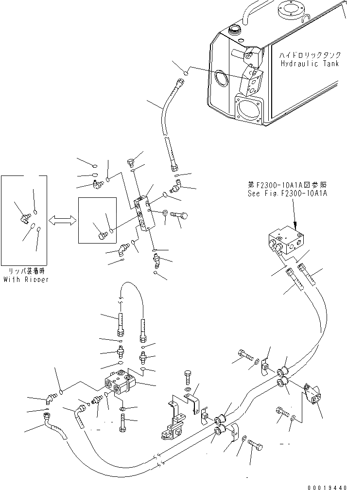 Схема запчастей Komatsu D155AX-5 - ГИДРАВЛ МАСЛ. ЛИНИЯ (СПЕЦ-Я ДЛЯ СВАЛОК)(№7-) СИСТЕМА ОХЛАЖДЕНИЯ