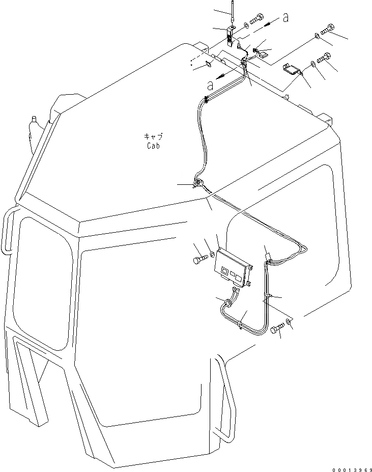 Схема запчастей Komatsu D155AX-5 - KOMTRAX (КРОМЕ ЯПОН.) (ДЛЯ SEPARATE)(№788-) ЭЛЕКТРИКА