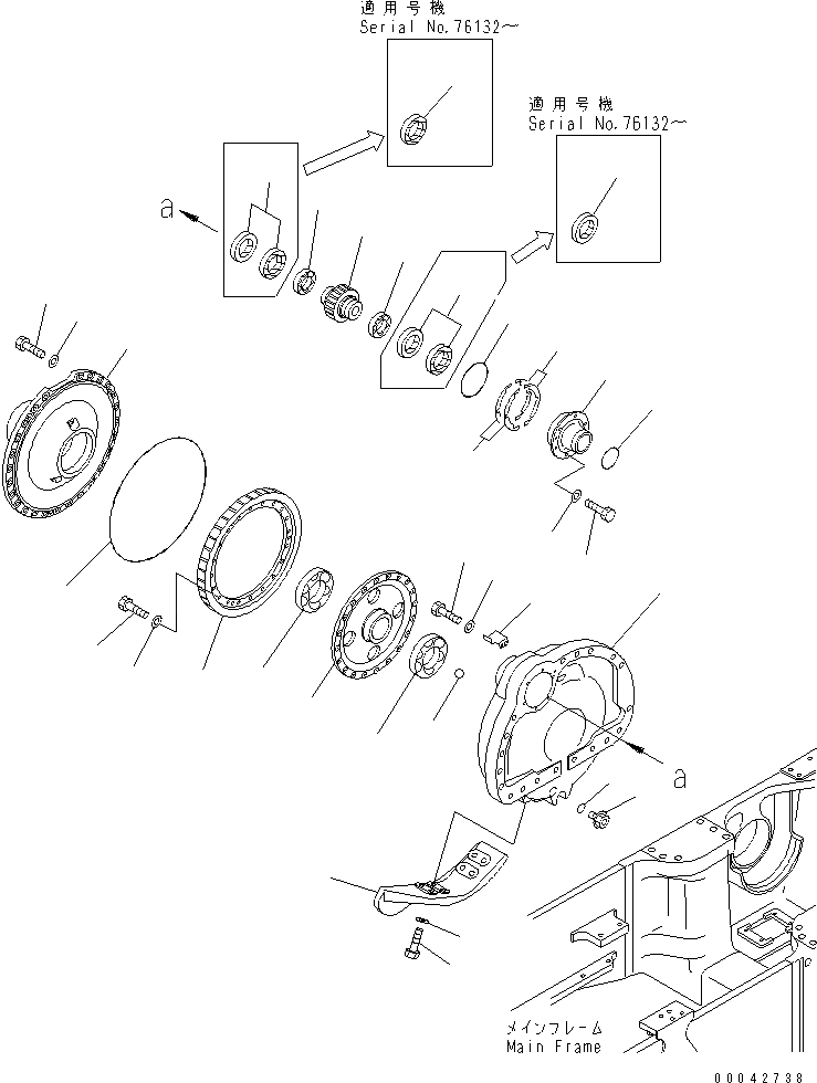 Схема запчастей Komatsu D155AX-5 - КОНЕЧНАЯ ПЕРЕДАЧА¤ ПРАВ. (КОРПУС ШЕСТЕРЕНН. ПЕРЕДАЧИ) СИЛОВАЯ ПЕРЕДАЧА И КОНЕЧНАЯ ПЕРЕДАЧА