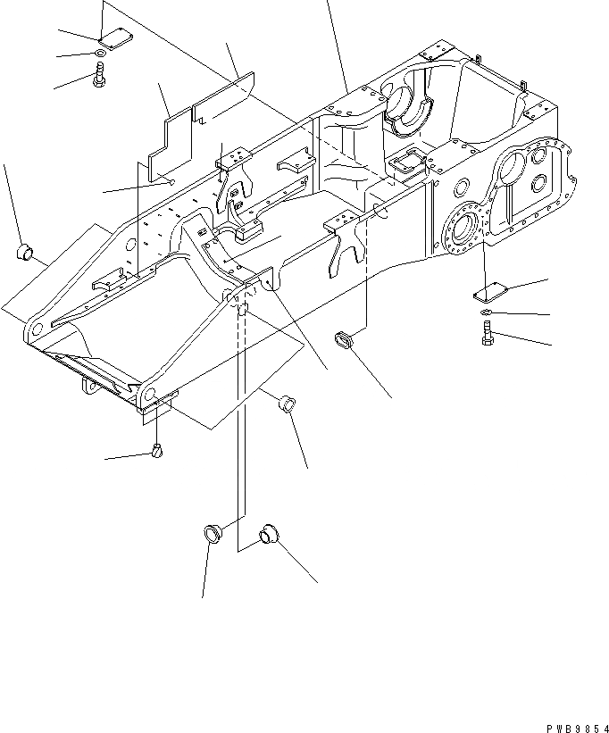 Схема запчастей Komatsu D155AX-5 - ОСНОВН. РАМА (ШУМОПОДАВЛ. СПЕЦ-ЯДЛЯ EC) (DYNAMIC)(№7-7) ОСНОВН. РАМА И КОМПОНЕНТЫ