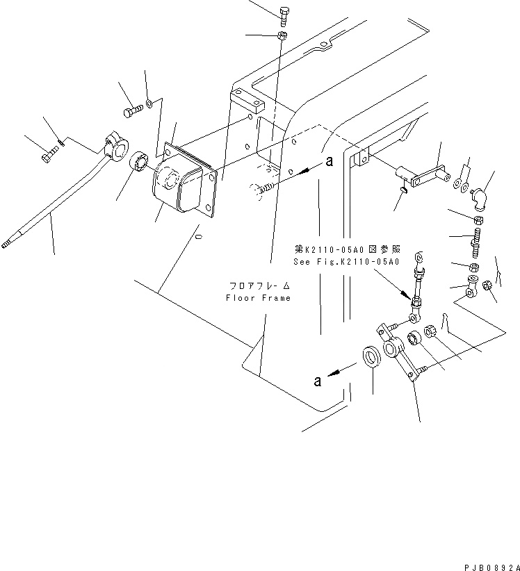 Схема запчастей Komatsu D155AX-5 - ПАРКОВОЧН. РЫЧАГ(№7-7999) КАБИНА ОПЕРАТОРА И СИСТЕМА УПРАВЛЕНИЯ