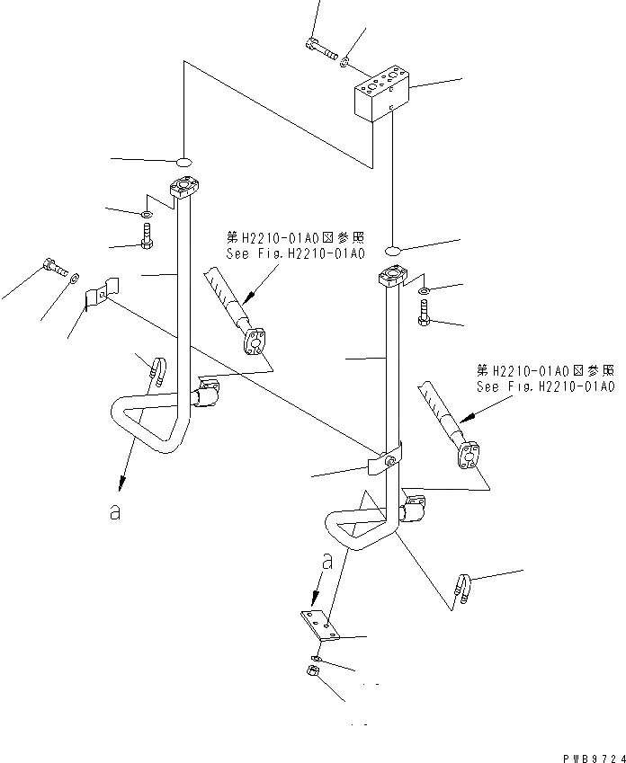 Схема запчастей Komatsu D155AX-5 - ПОДЪЕМ. ОТВАЛА ЛИНИЯ (ОСНОВН. РАМА - БЛОК) (ЗАЩИТА РАДИАТОРА) ЧАСТИ КОРПУСА
