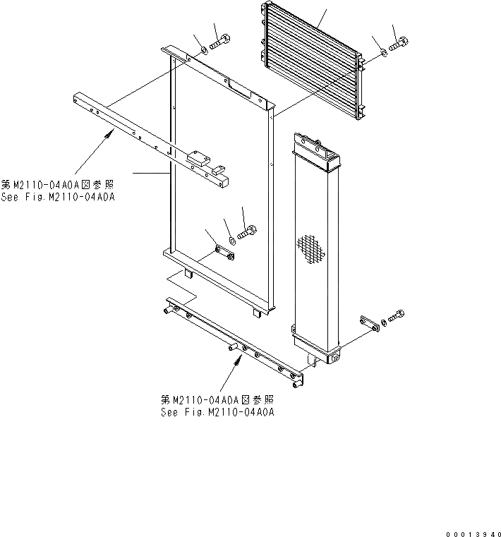 Схема запчастей Komatsu D155AX-5 - КОНДЕНСАТОР(№7-) ЧАСТИ КОРПУСА