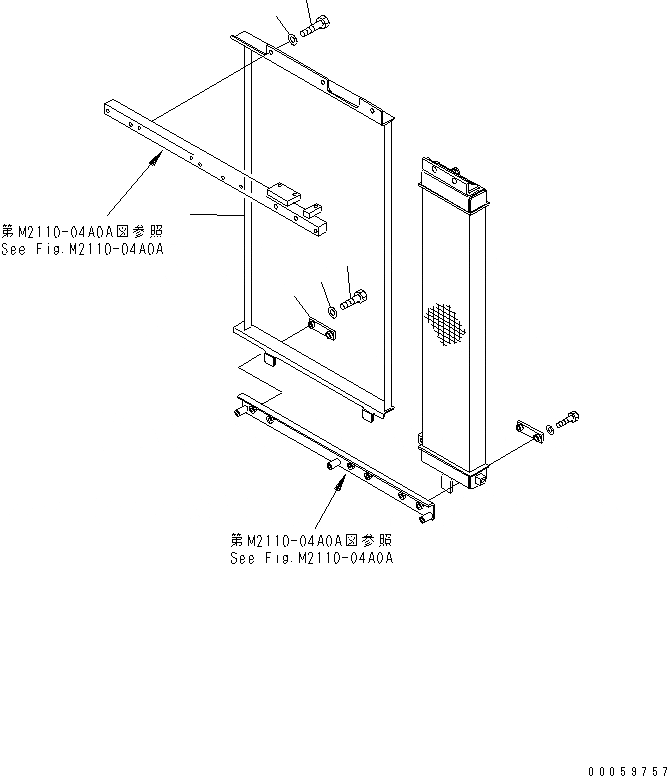 Схема запчастей Komatsu D155AX-5 - КОНДЕНСАТОР LESS(№7-) ЧАСТИ КОРПУСА