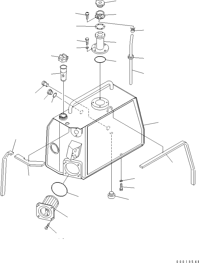 Схема запчастей Komatsu D155AX-5 - ГИДР. БАК. (СПЕЦ-Я ДЛЯ СВАЛОК)(№7-) ЧАСТИ КОРПУСА