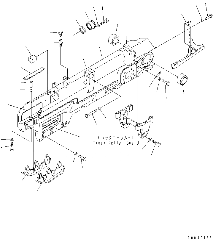 Схема запчастей Komatsu D155AX-5 - ГУСЕНИЧНАЯ РАМА (ЛЕВ.) (СПЕЦ-Я ДЛЯ СВАЛОК)(№7-7) ХОДОВАЯ