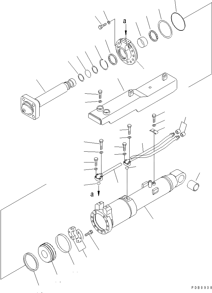 Схема запчастей Komatsu D155AX-5 - ЦИЛИНДР ПЕРЕКОСА ОТВАЛА (ДЛЯ ОТВАЛА С ПЕРЕКОСОМ)(№7-7) ОСНОВН. КОМПОНЕНТЫ И РЕМКОМПЛЕКТЫ