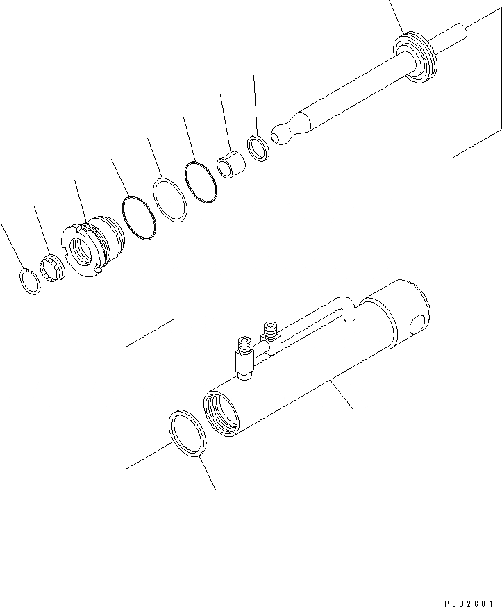 Схема запчастей Komatsu D155AX-5 - ЦИЛИНДР СТОПОРН. ПАЛЬЦА ОСНОВН. КОМПОНЕНТЫ И РЕМКОМПЛЕКТЫ
